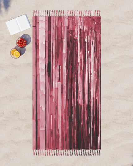 Striped Ruby 38" × 81" Boho Beach Cloth