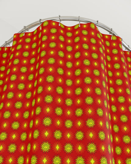 Late Evening Star-crossed Bodies Shower Curtain, 71" x 74"