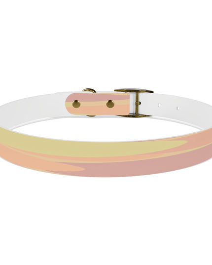 Pastel Hot Peach Patches Extra Large Dog Collar
