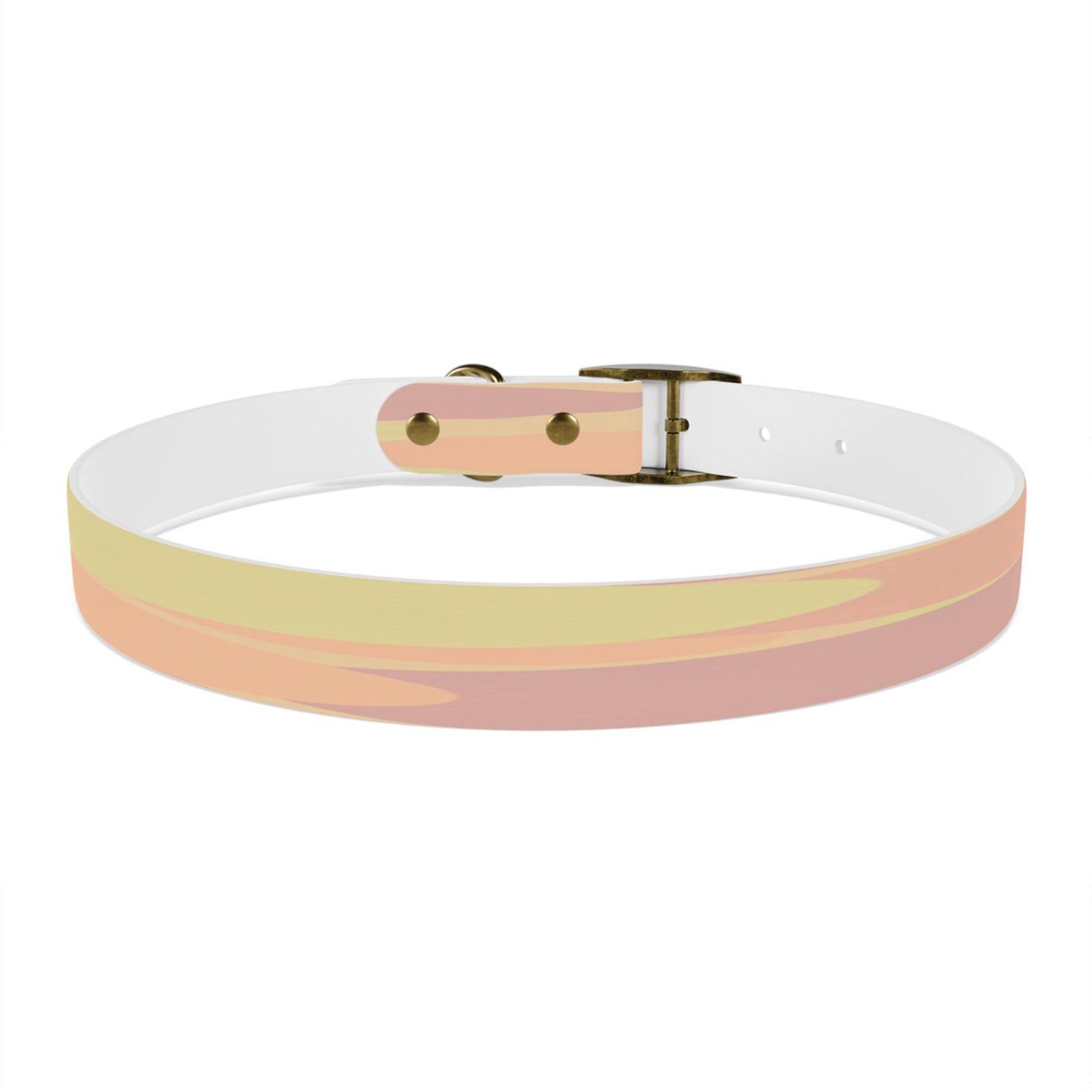 Pastel Hot Peach Patches Extra Large Dog Collar