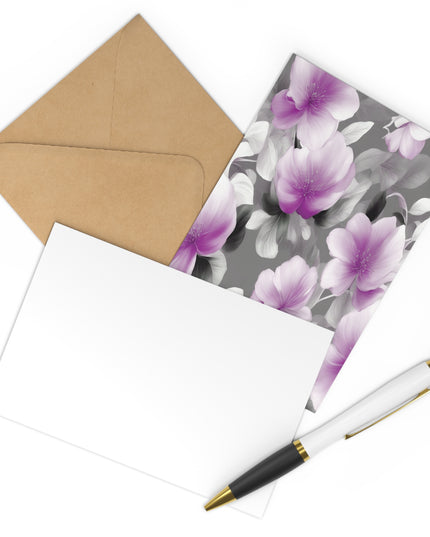 Purple Blossom Floral Bunch Postcards (7 pcs)
