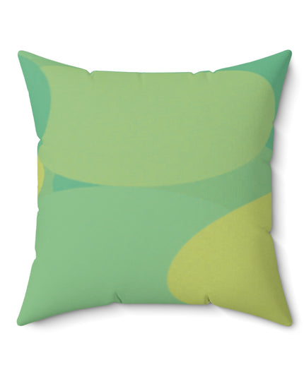Pastel Green Patches 20" x 20" Faux Suede Square Pillow