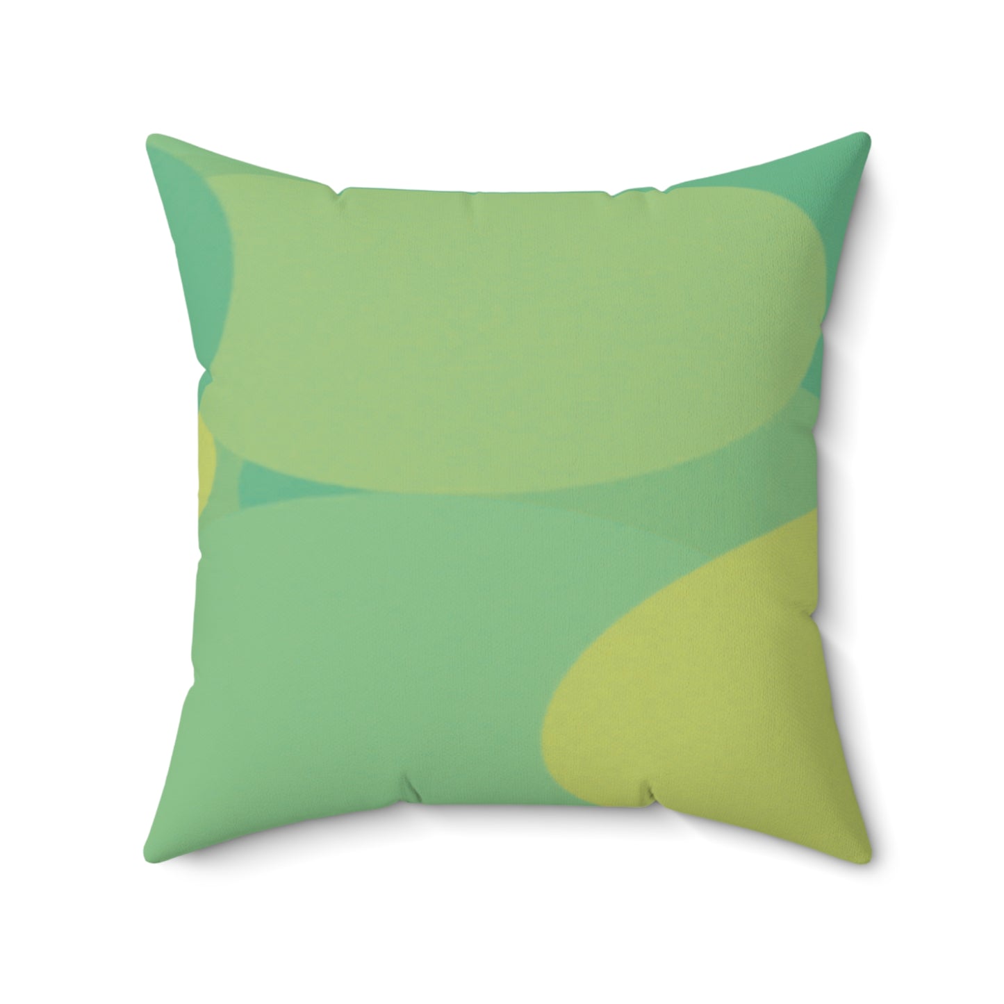 Pastel Green Patches 20" x 20" Faux Suede Square Pillow