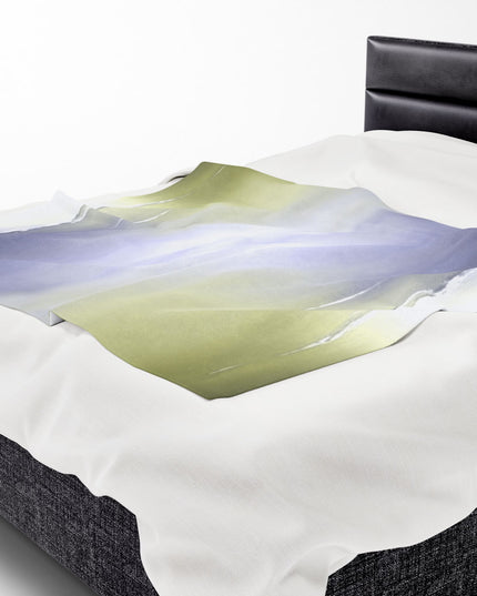 Lavender Sea Golden Fog Velveteen Plush Blanket, 50" x 60"
