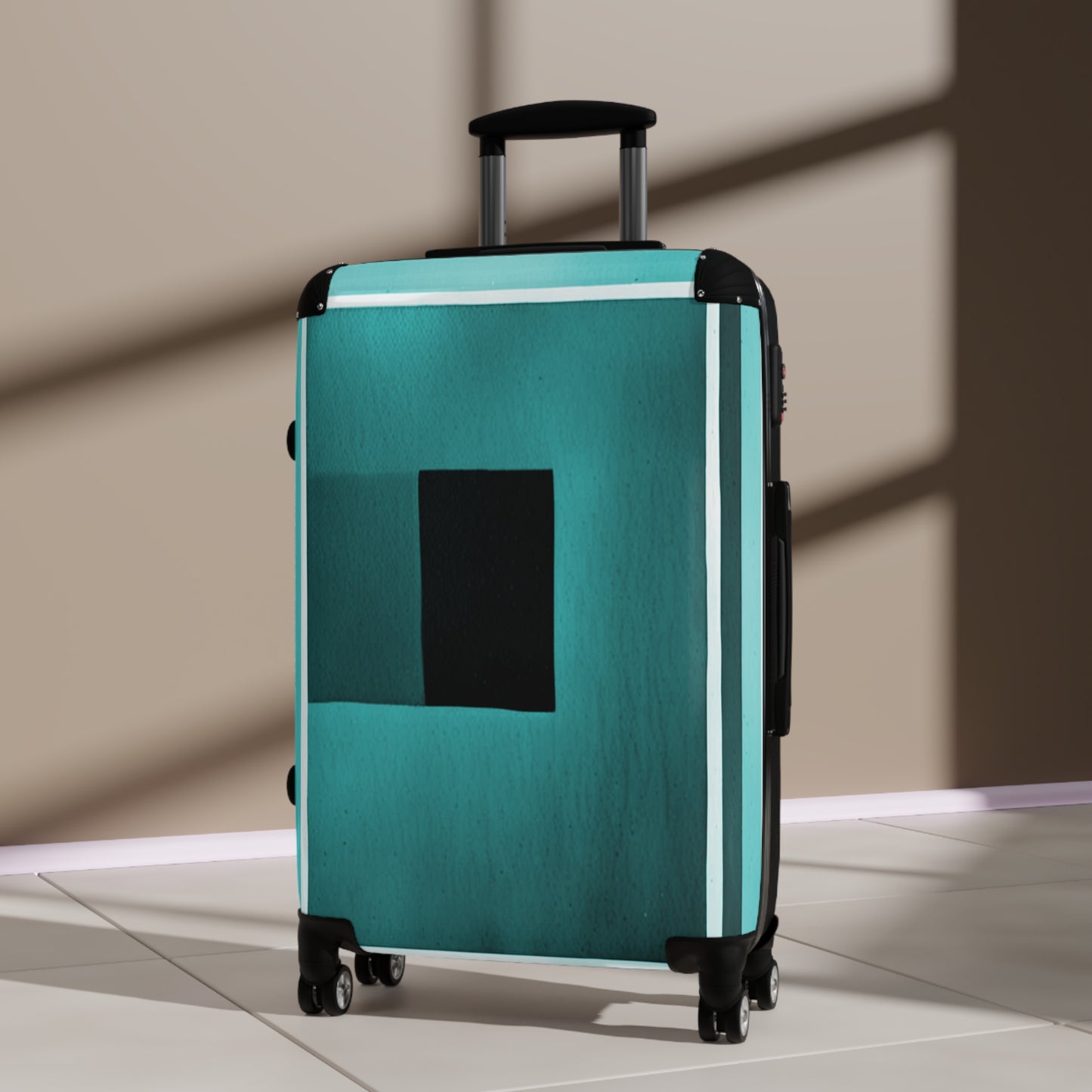 Tif Shadow Medium Suitcase with built in lock, 4 double-wheels, telescopic handle, and ABS back hard-shell