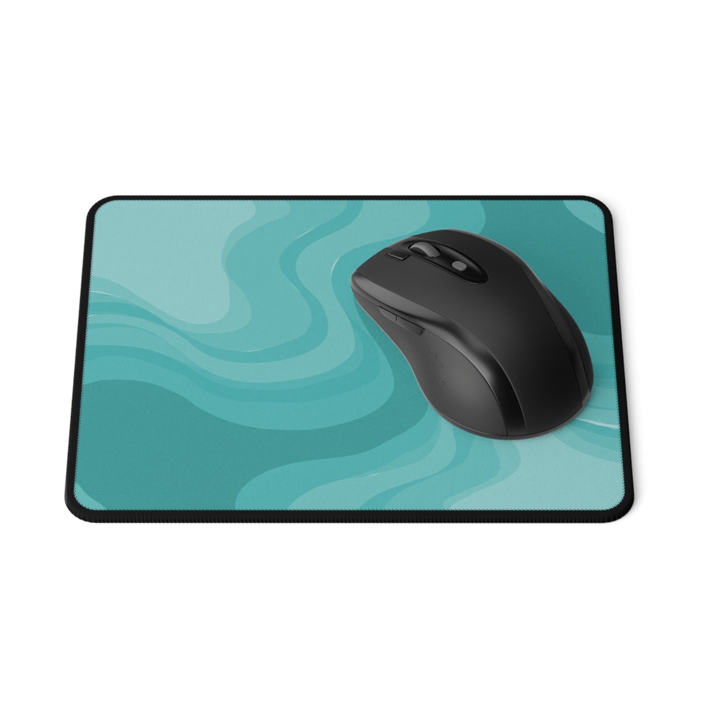 Tif Green Wavey Non-Slip Gaming Mouse Pad, 9.5" X 8" Rectangle