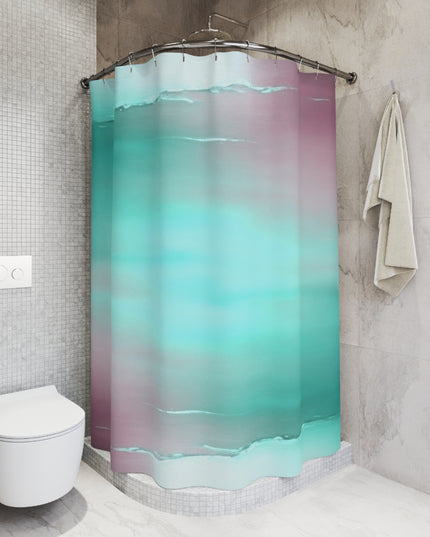 Green Sea Lavender Fog Shower Curtains, 71" x 74"