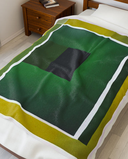 Alpha Shadow Velveteen Plush Blanket, 50" x 60"