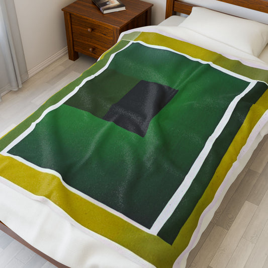 Alpha Shadow Velveteen Plush Blanket, 50" x 60"