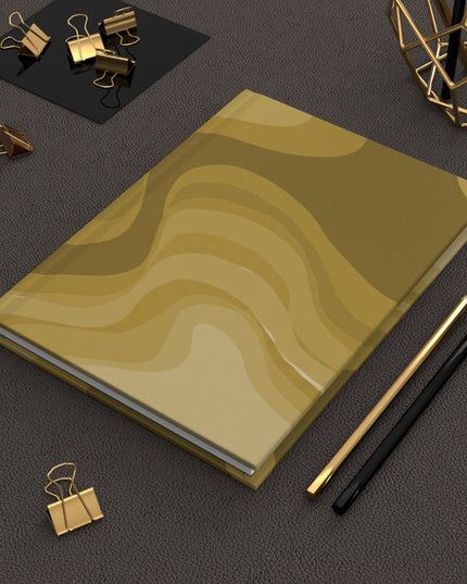 Brown Wavey 5.75" x 8" Hardcover Journal Matte with 150 lined pages