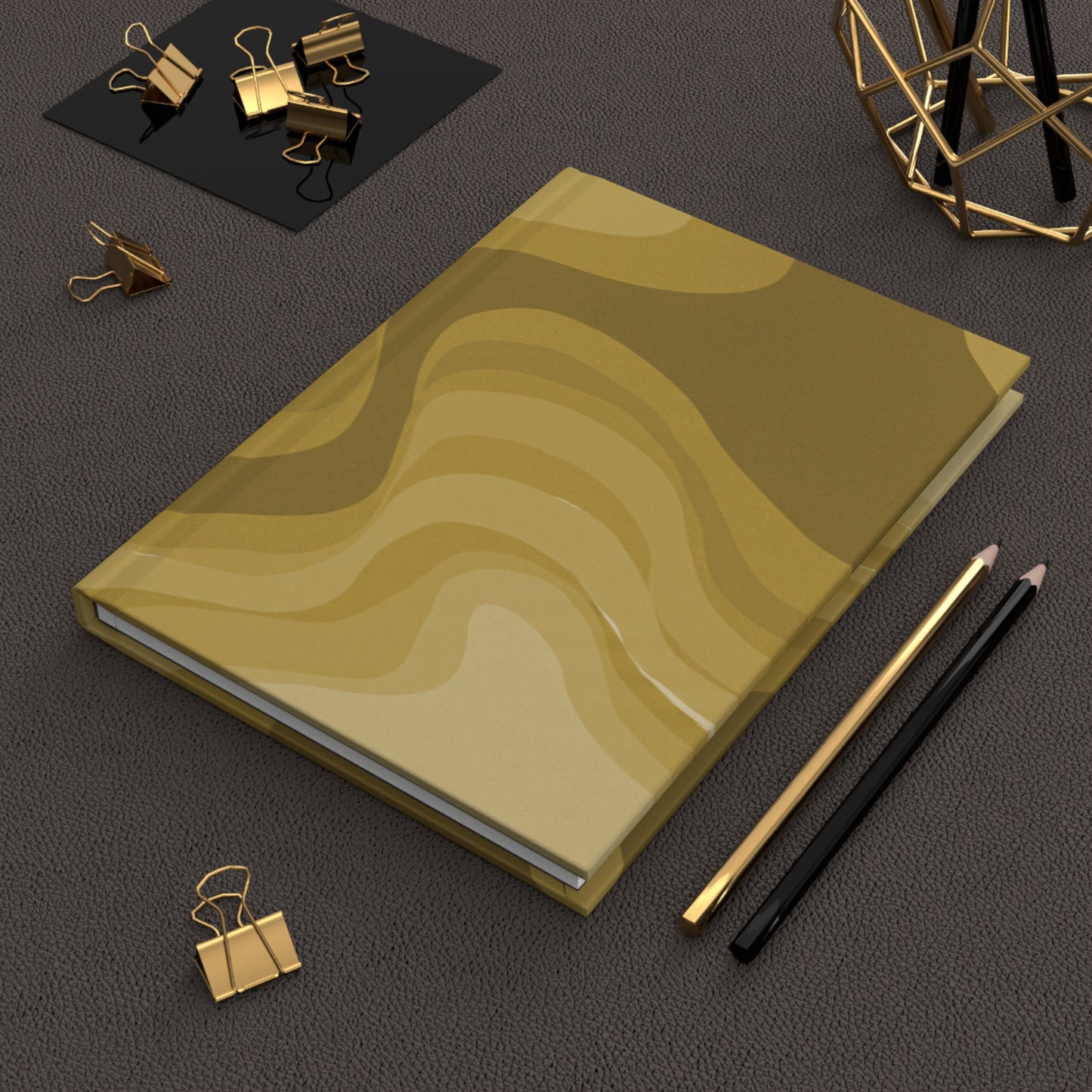 Brown Wavey 5.75" x 8" Hardcover Journal Matte with 150 lined pages