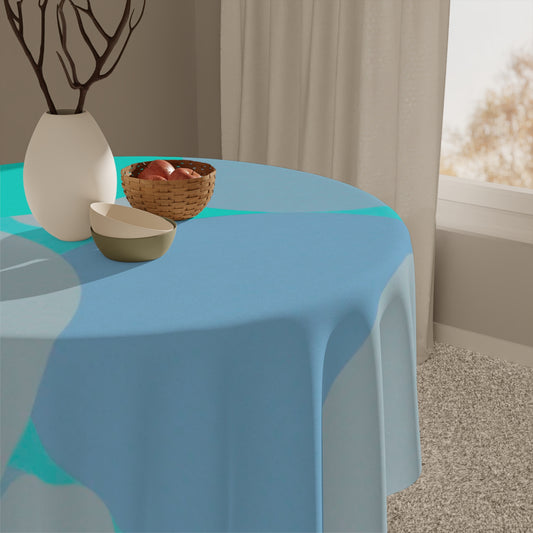 Pastel Tan and Tif Patches Tablecloth, 55" x 55"