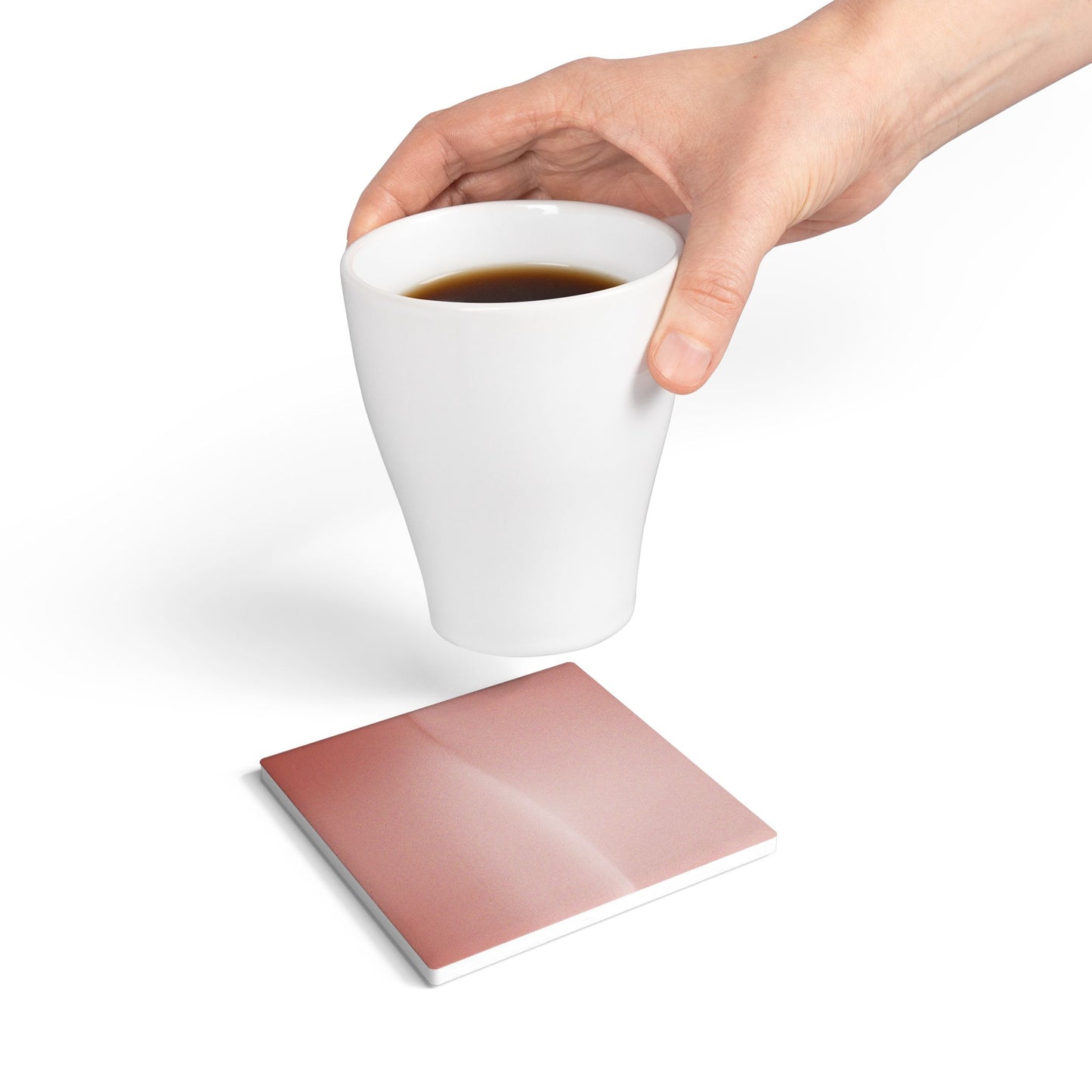 Rose Red Fade 4" x 4" Square Ceramic Coaster