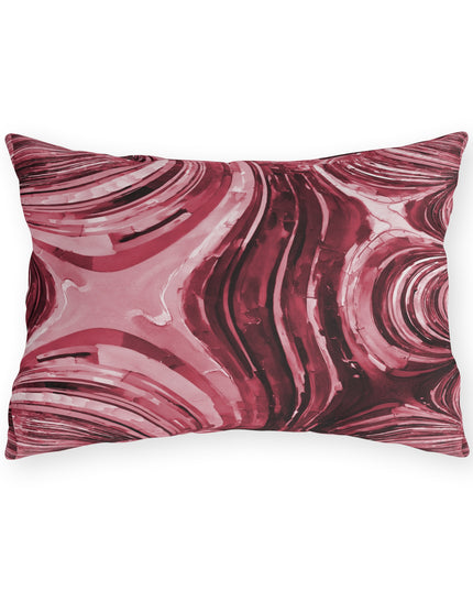 Uzi Spiral Ruby 20" x 14" Outdoor Pillow