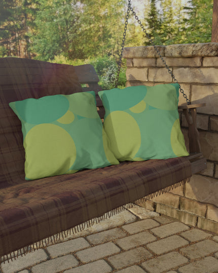 Pastel Green Patches 20" x 20" Outdoor Pillow