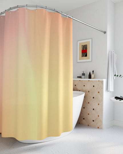 Hot Peach Fade Shower Curtains, 71" x 74"