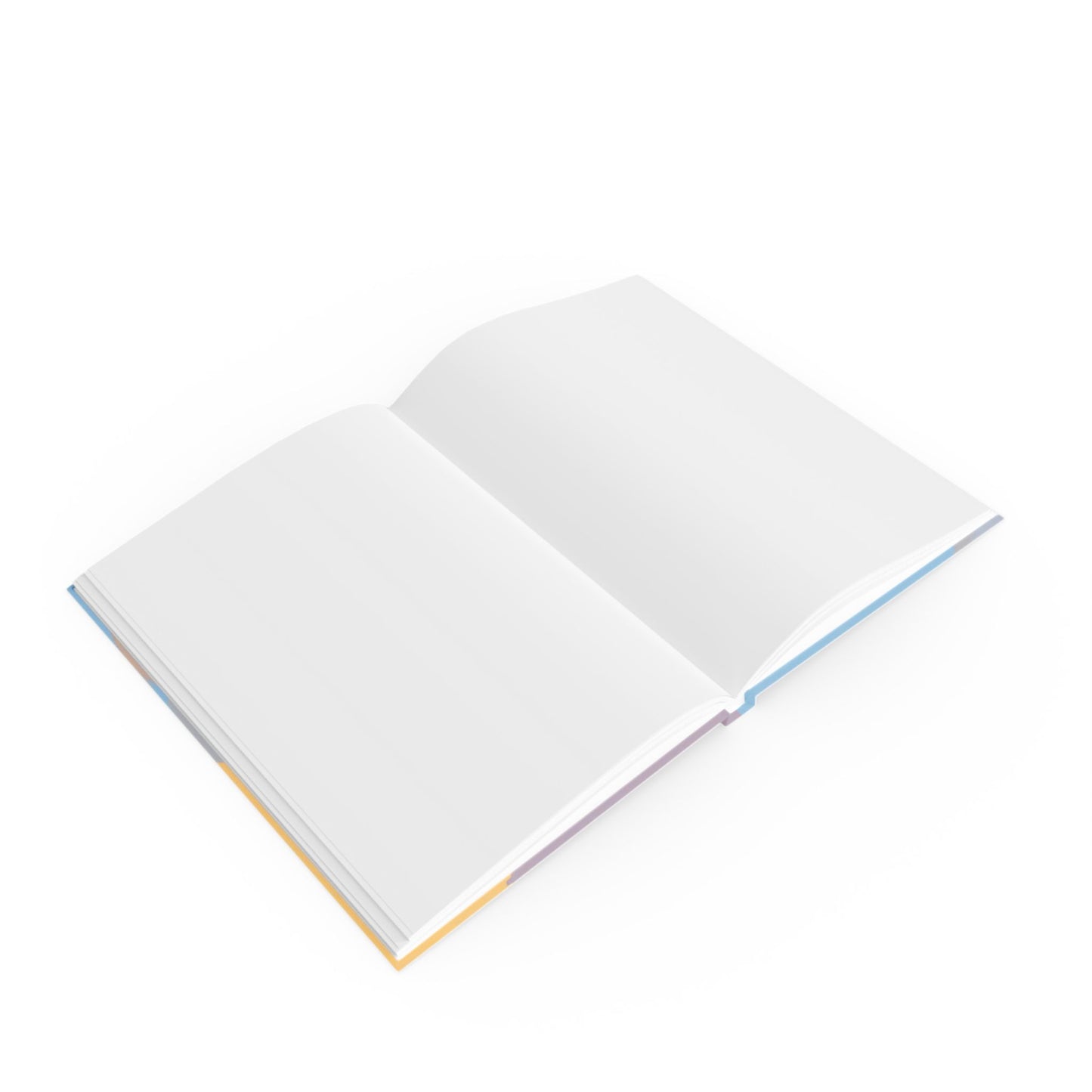 Pastel Baby Blue and Peach Patches 5.2" x 7.4" Hard Backed Journal with 128 blank pages