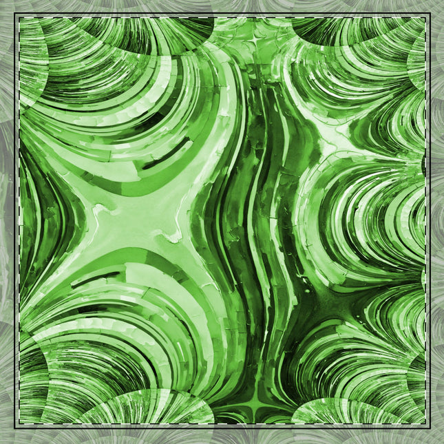 Uzi Spiral Mint Pastel 22" x 22" Cotton Twill Napkin