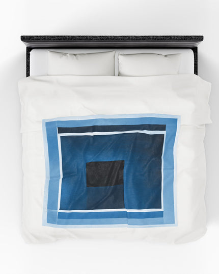 Blue Shadow Velveteen Plush Blanket, 50" x 60"