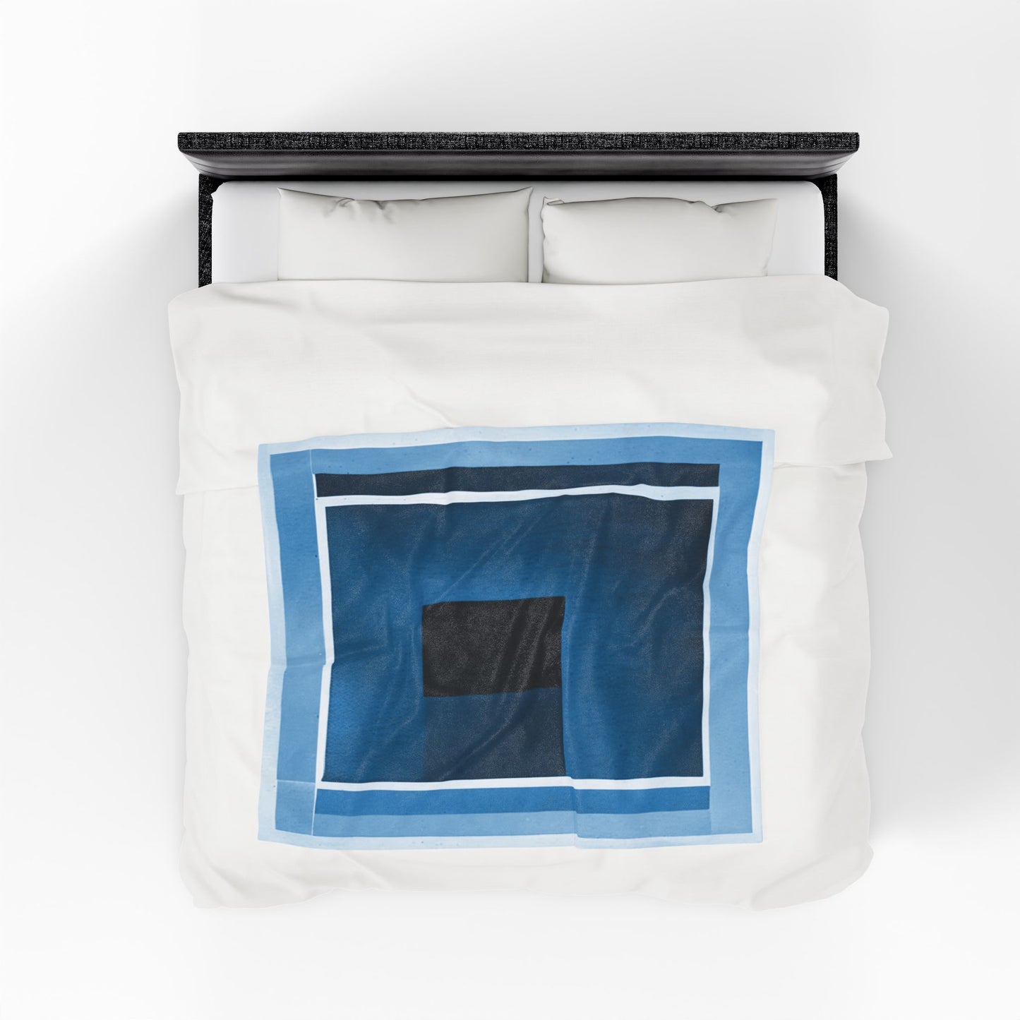 Blue Shadow Velveteen Plush Blanket, 50" x 60"