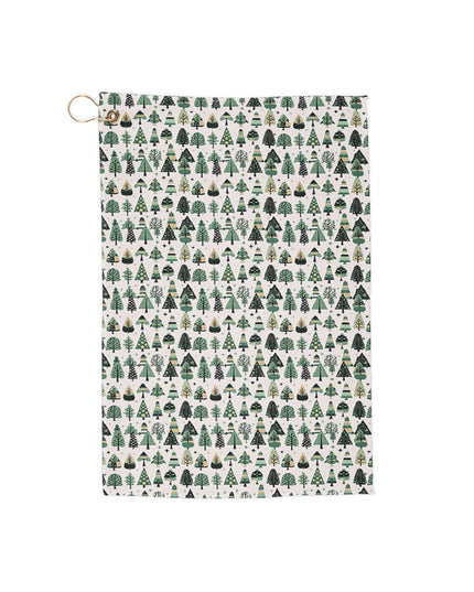 Mini Vintage Green Trees 16" x 24" Golf Towel