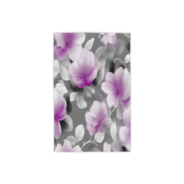 Purple Blossom Floral Bunch Beach Towel, 18" x 27"