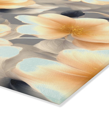Soft Blossom Floral Bunch Glass Cutting Board, 8" x 11"