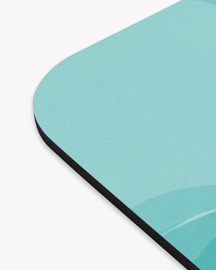 Tif Green Wavey Mouse Pad, 9" x 8" Rectangle