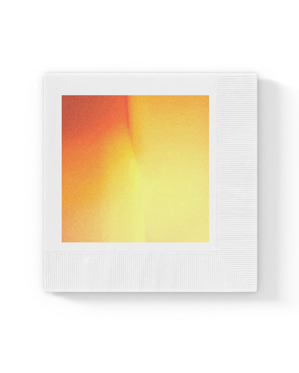 Phoenix Fade White Coined Napkins, 6.5" x 6.5"