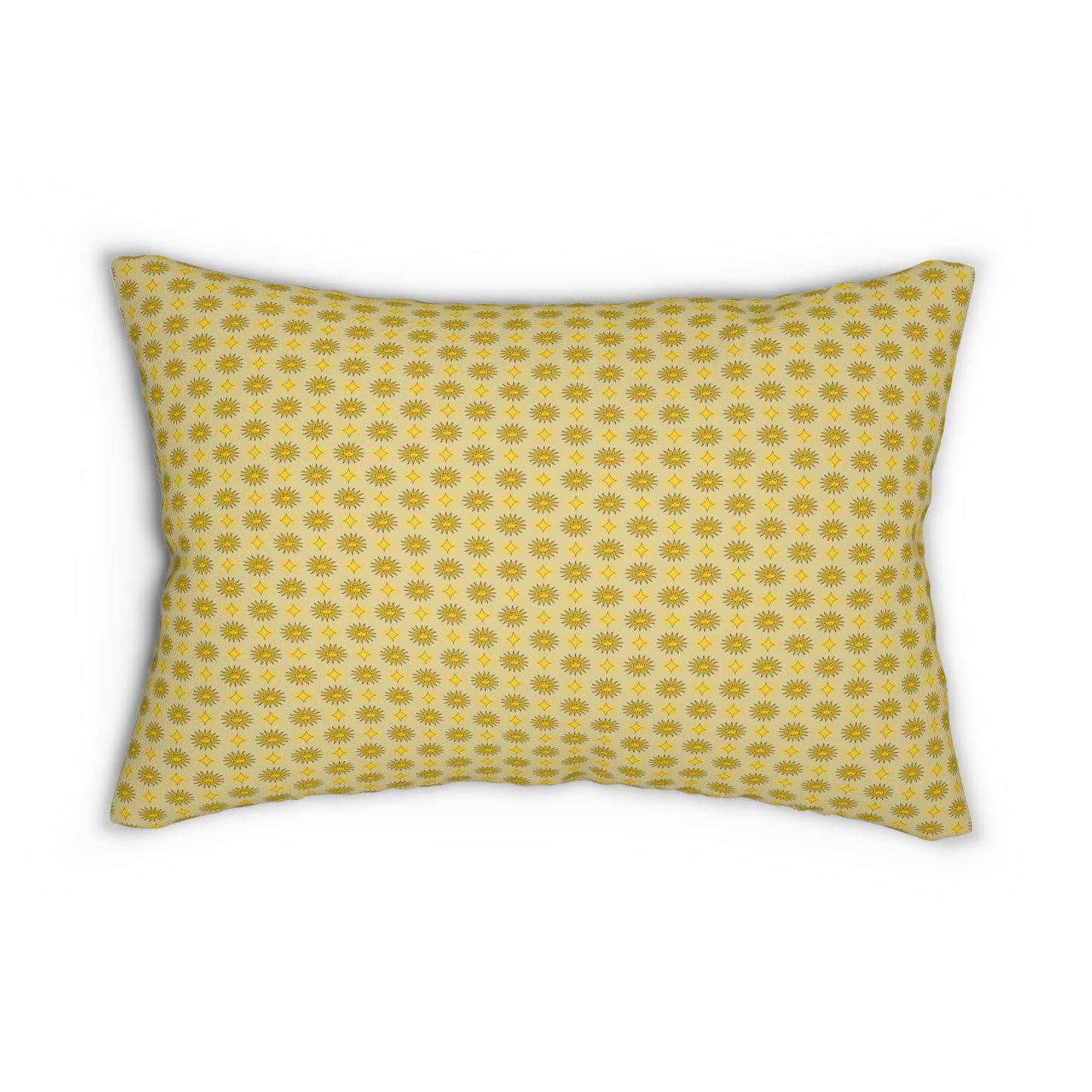 Lemongrass Star-crossed Bodies Spun Polyester Lumbar Pillow, 20" x 14"