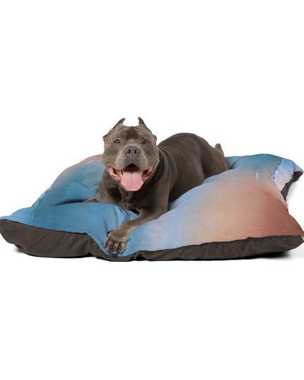 Blue Sea Peach Fog 50" × 40" Pet Bed
