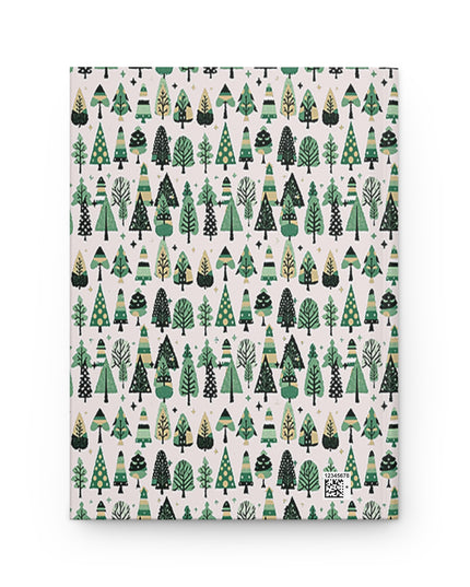 Mini Vintage Green Trees 5.75" x 8" Hardcover Journal Matte with 150 lined pages