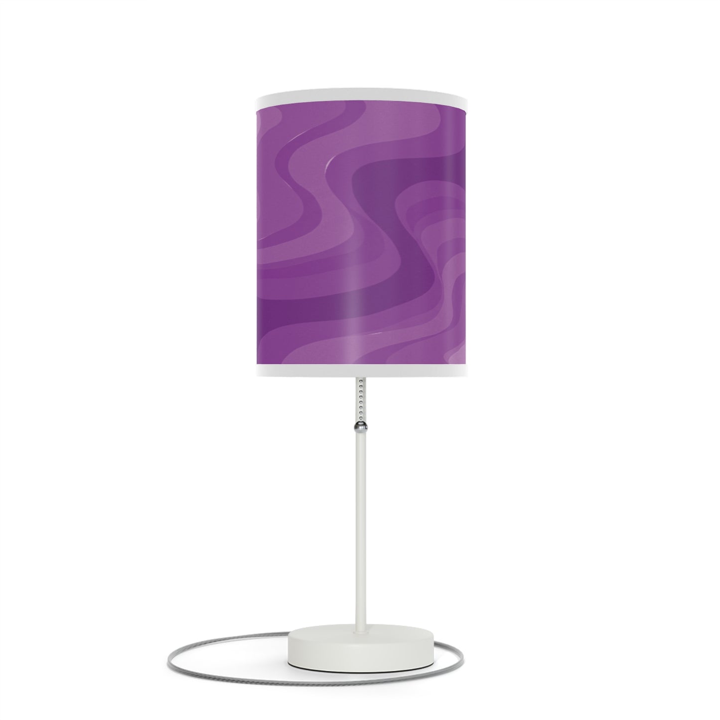 Wavey Purple Wavey Table Lamp on a White or Silver Stand, US|CA plug