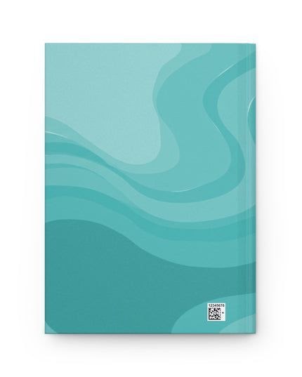 Tif Green Wavey 5.75" x 8" Hardcover Journal Matte with 150 lined pages