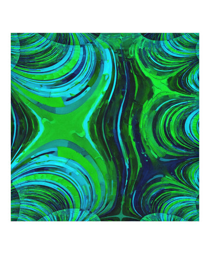 Uzi Spiral Blue Green Face Towel, 13" x 13"