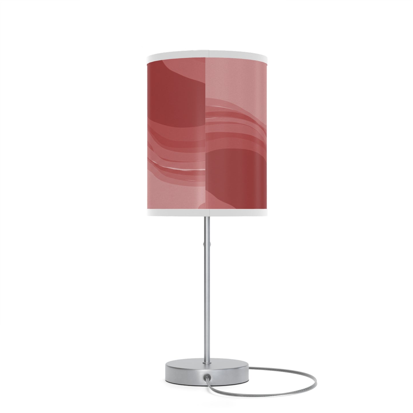 Power Red Wavey Table Lamp on a White or Silver Stand, US|CA plug