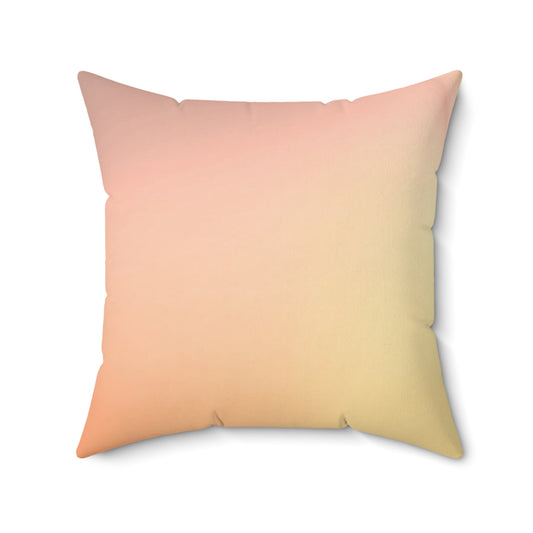Hot Peach Fade 20" x 20" Faux Suede Square Pillow