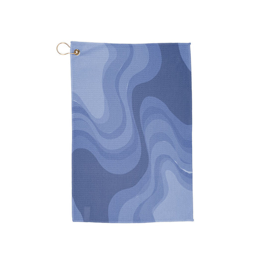 Deep Blue Wavey 16" x 24" Golf Towel
