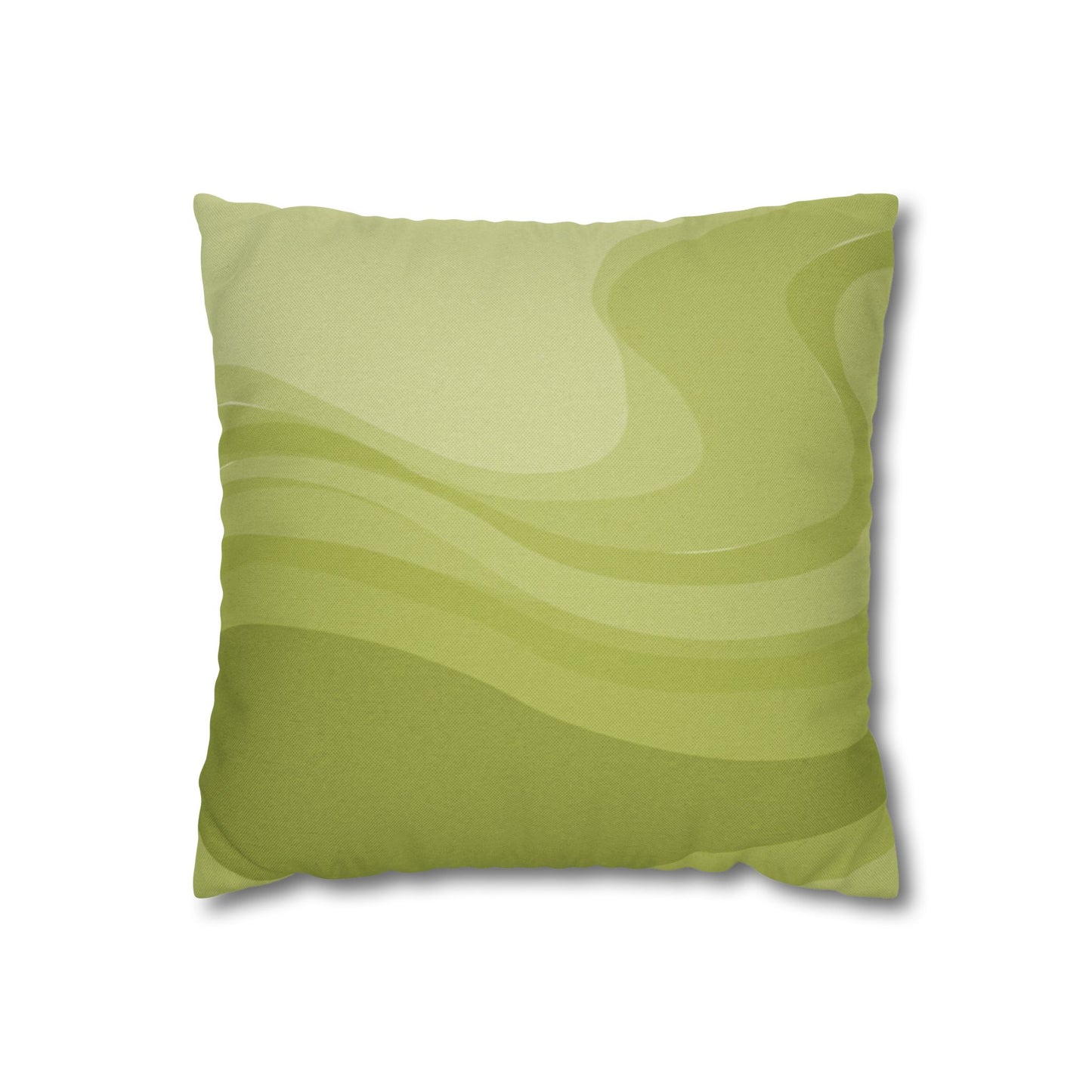 Lemon Wavey Spun Polyester Square Pillowcase, 14" x 14"