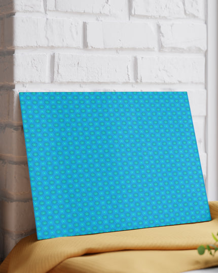 Light Blue Star-crossed Bodies Glass Cutting Board,  8" x 11"