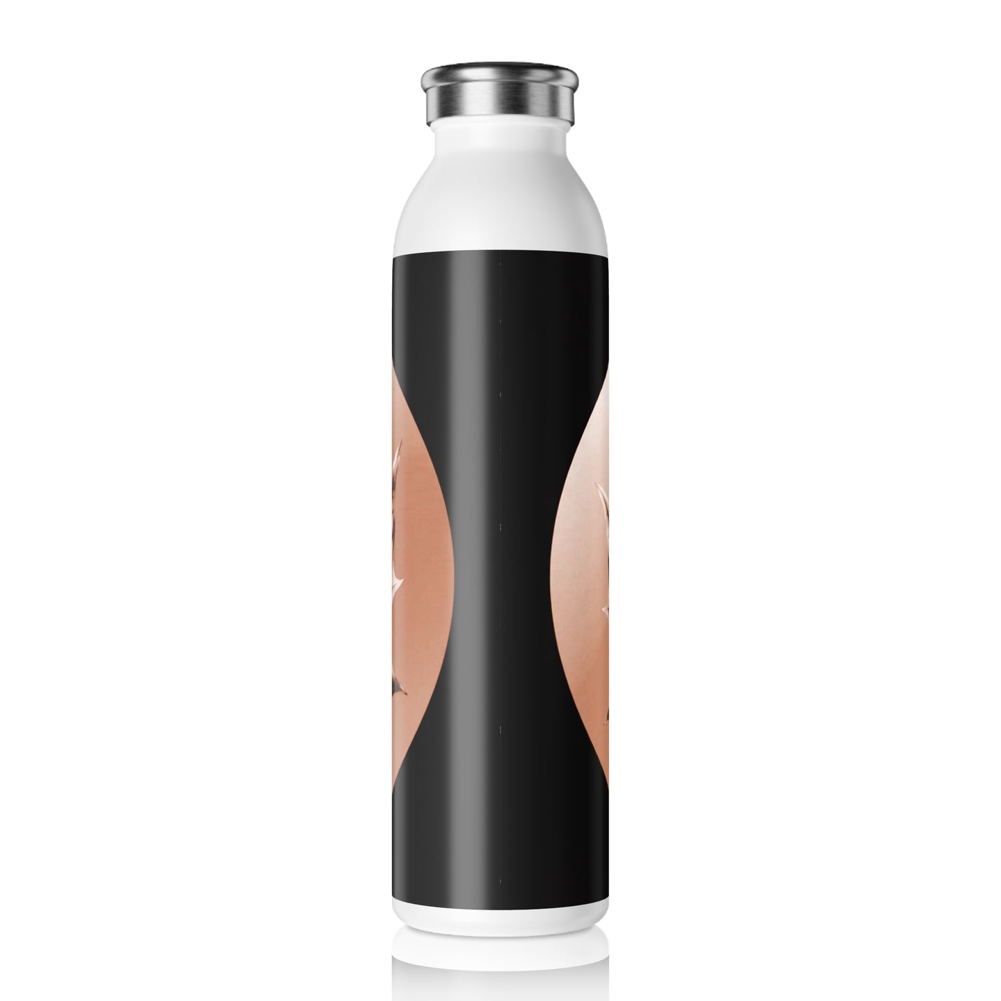 Soft Maple Leaf Slim Water Bottle, 20 oz White