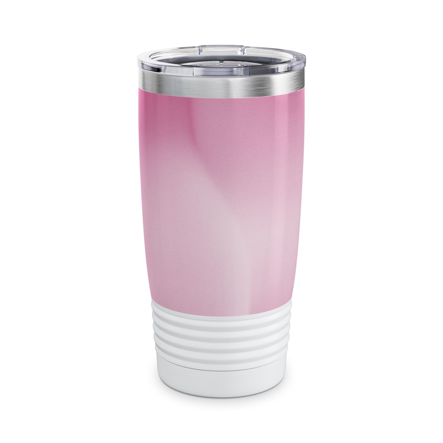 Pink Blush Fade Ringneck Tumbler, 20oz in white, steel and black