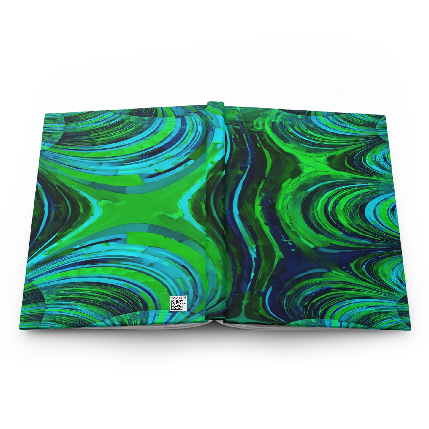 Uzi Spiral Blue Green 5.75" x 8" Hardcover Journal Matte with 150 lined pages