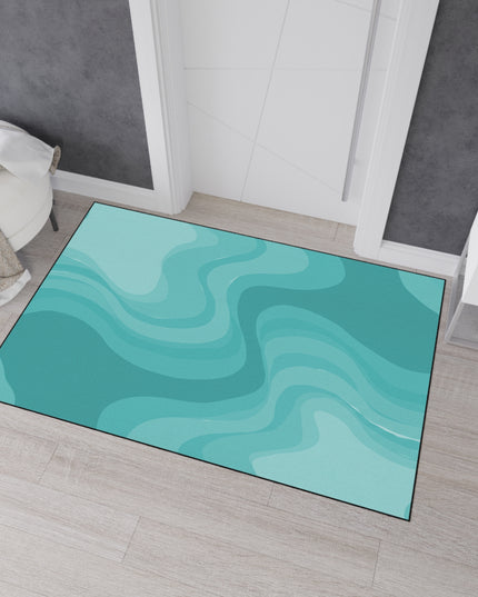 Tif Green Wavey 48" x 72" Heavy Duty Floor Mat