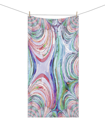 Uzi Spiral Pastels Mink-Cotton Towel (50% polyester, 50% cotton),  30" x 60"