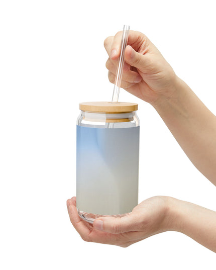 Cobalt Fade Sipper Glass, 16oz