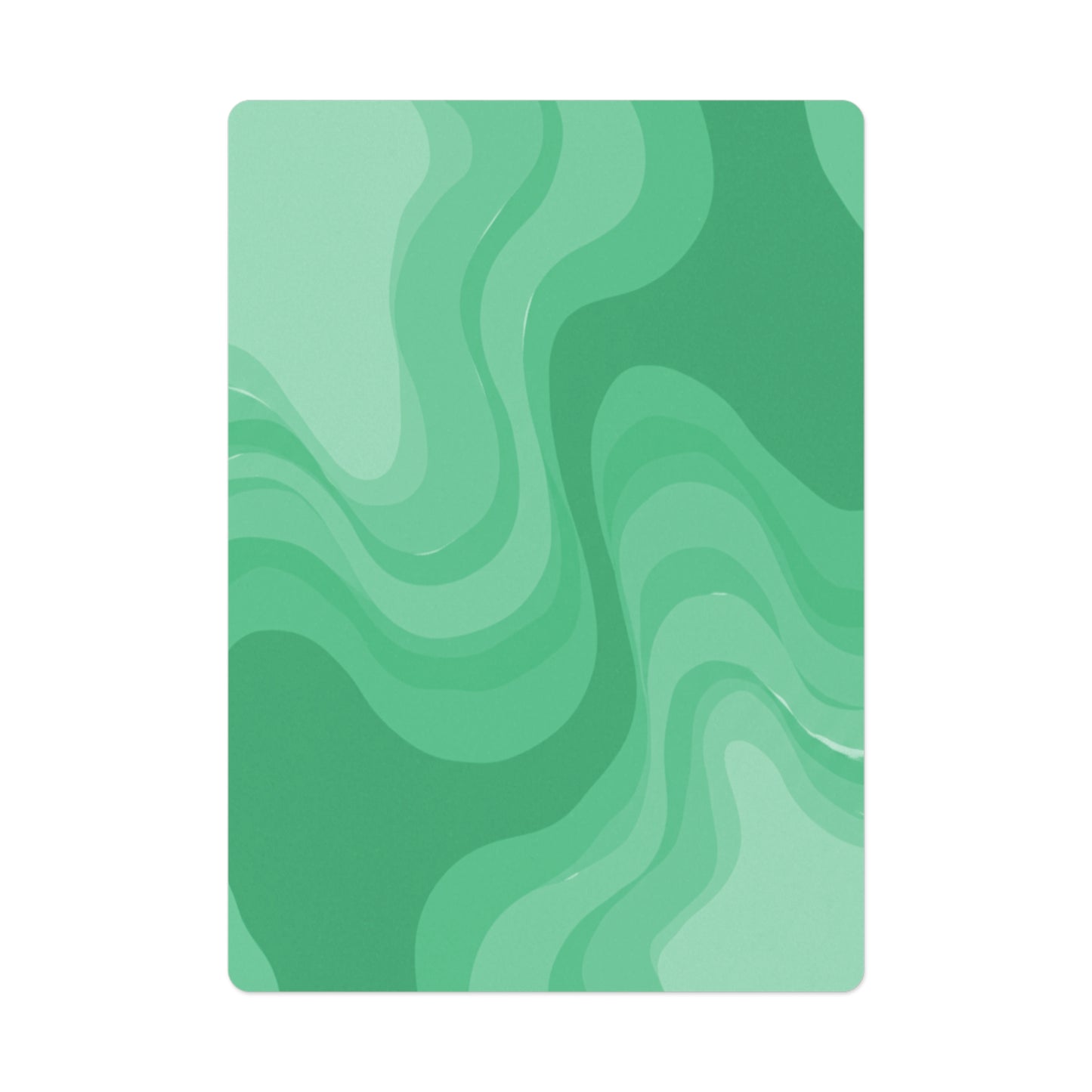 Mint Green Wavey Poker Cards