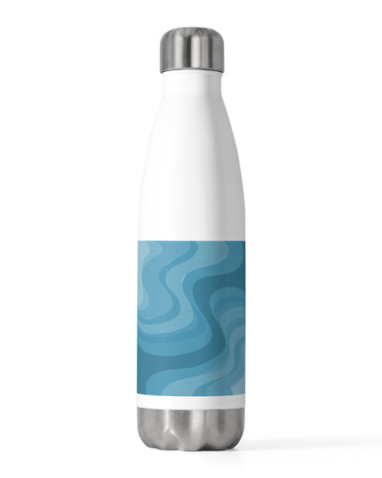 Sky Blue Wavey 20oz Insulated Water Bottle