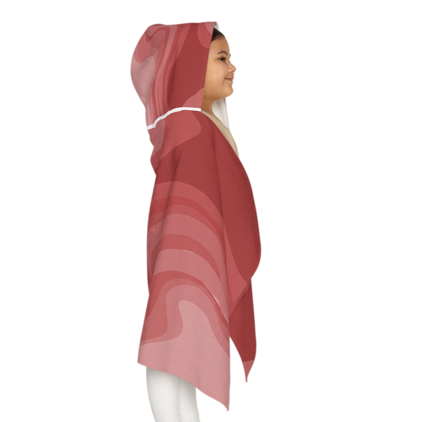 Power Red Youth Hooded Towel, 24" x 48"