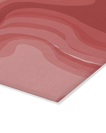 Power Red Wavey 8" x 11" Glass Cutting Board